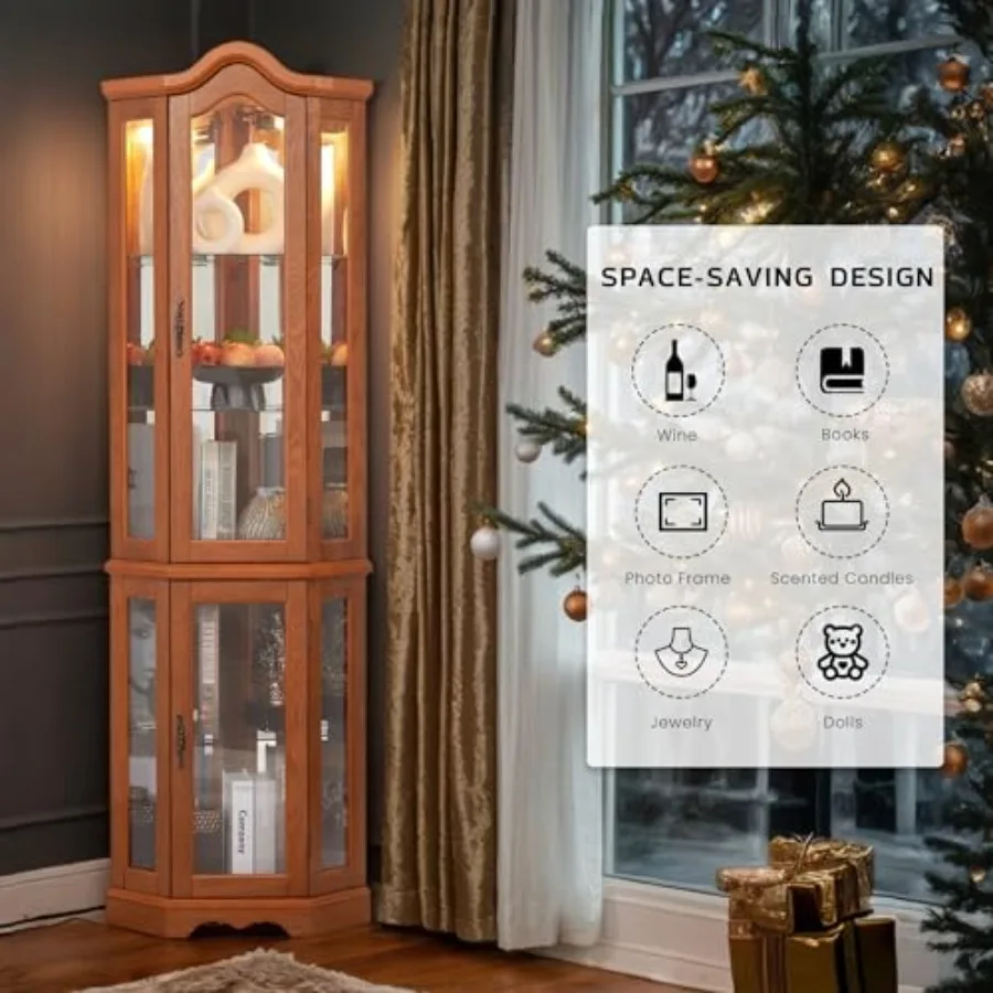 Corner curio cabinet for bar a - Storage & Organization ulasan dan harga