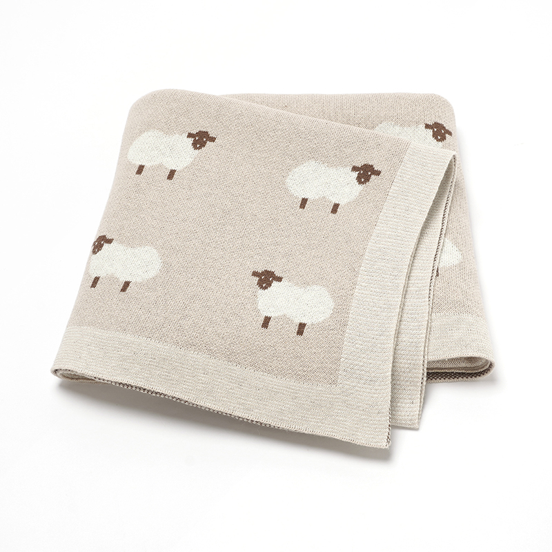Cute Sheep Print Muslin Newbor - Muslin Cotton Bedspread ulasan dan harga