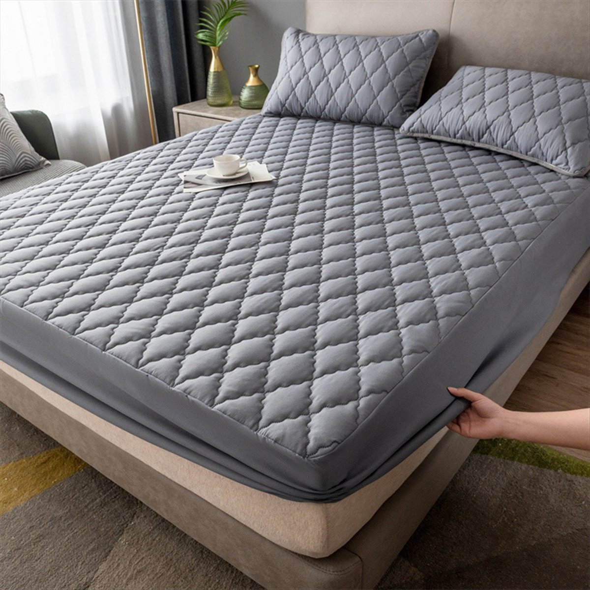 Learned- Waterproof Fitted Bed - Waterproof Mattress Protector Breathable ulasan dan harga