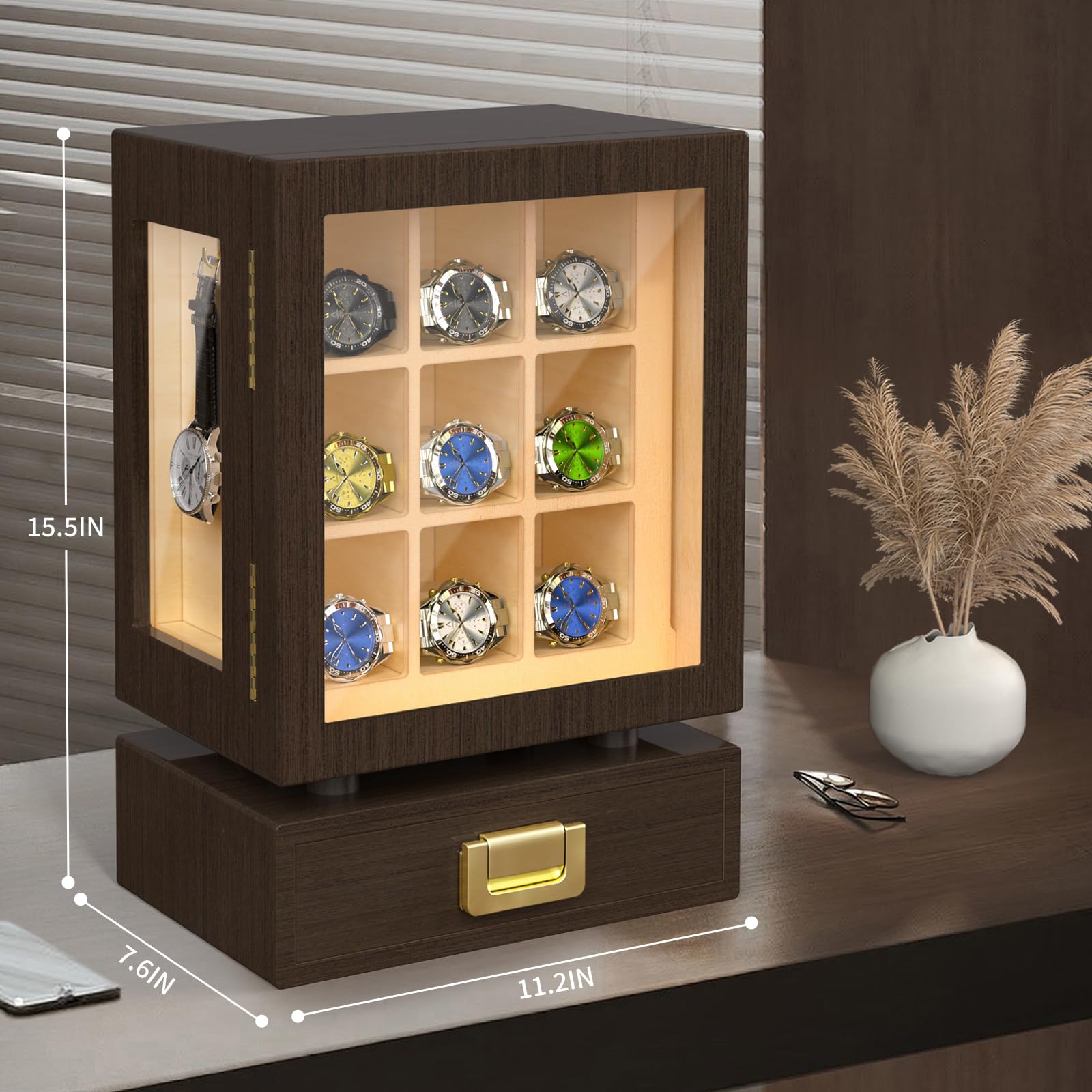 Custom Rectangle Wooden Watch  - Storage & Organization ulasan dan harga