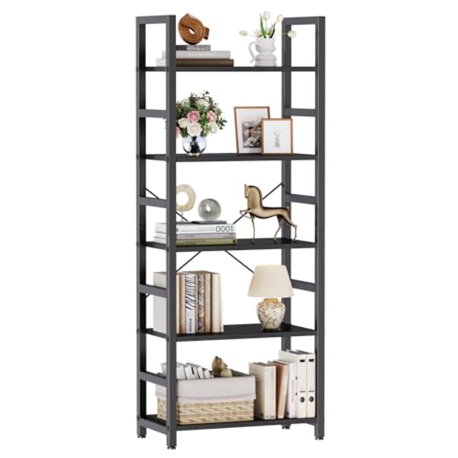 5-Tier Bookshelf, Modern Tall  - Storage & Organization ulasan dan harga