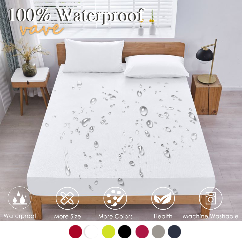 100% Waterproof Fitted Bed She - Waterproof Mattress Protector Breathable ulasan dan harga