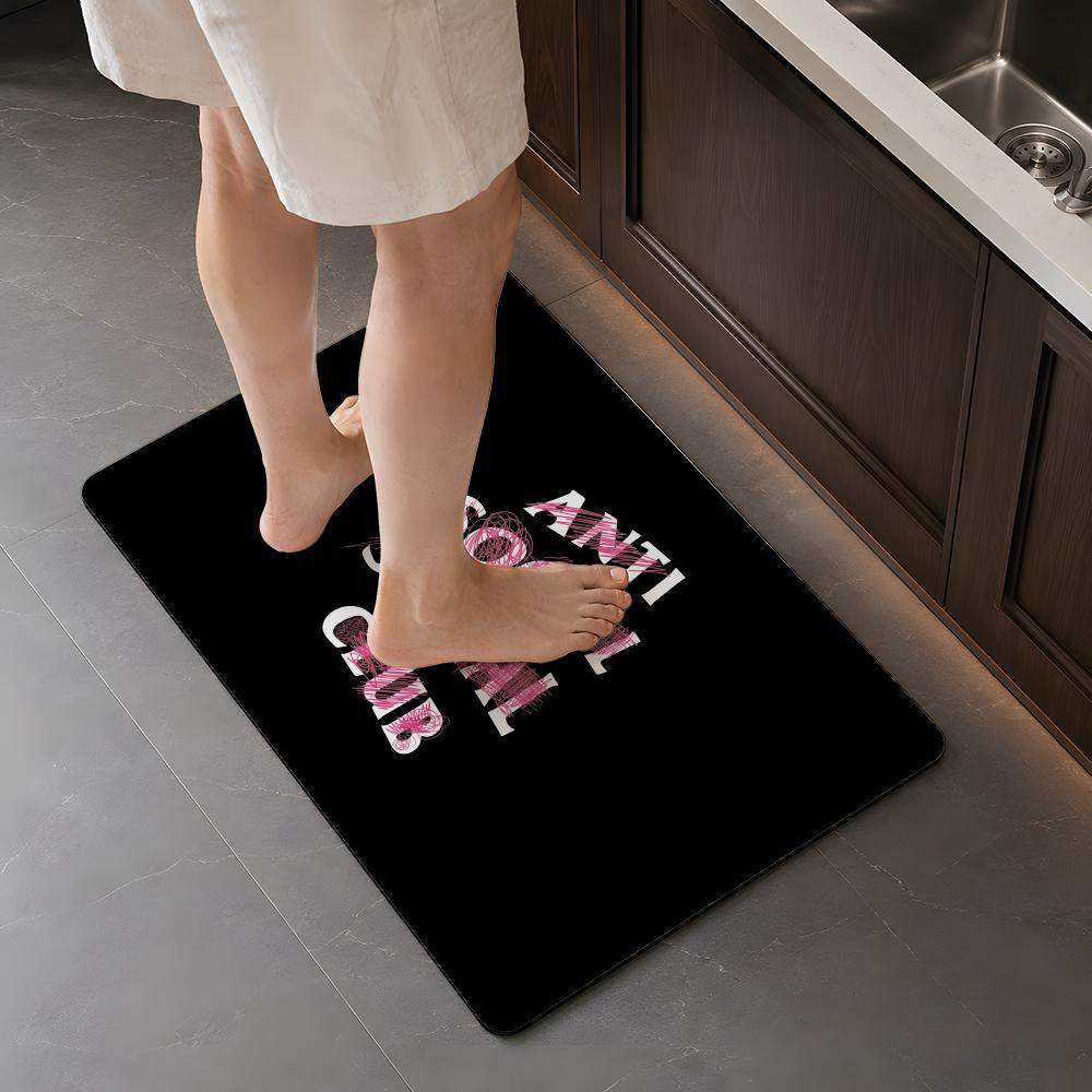 Fashion A ANTI SOCIAL SOCIAL C - Quick Dry Diatomite Bath Mat ulasan dan harga
