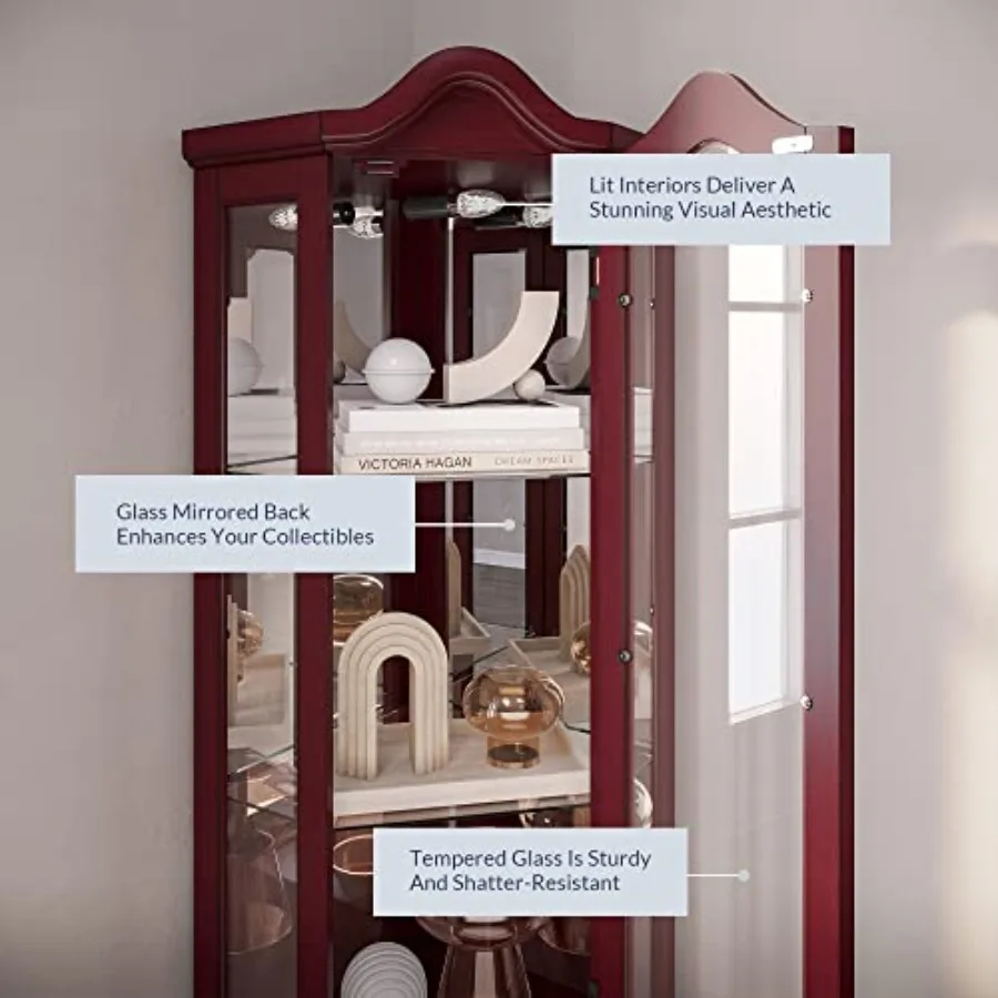 Lighted Corner Display Curved  - Storage & Organization ulasan dan harga