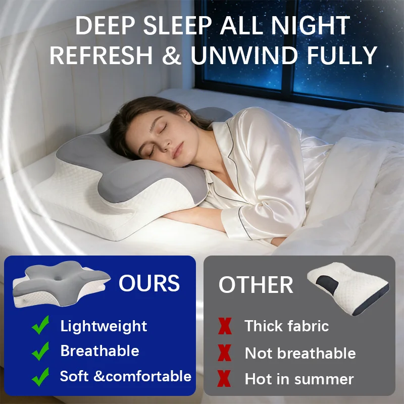 Memory Foam Pillow Cervical Pi - Memory Foam Orthopedic Pillow Neck Pain ulasan dan harga