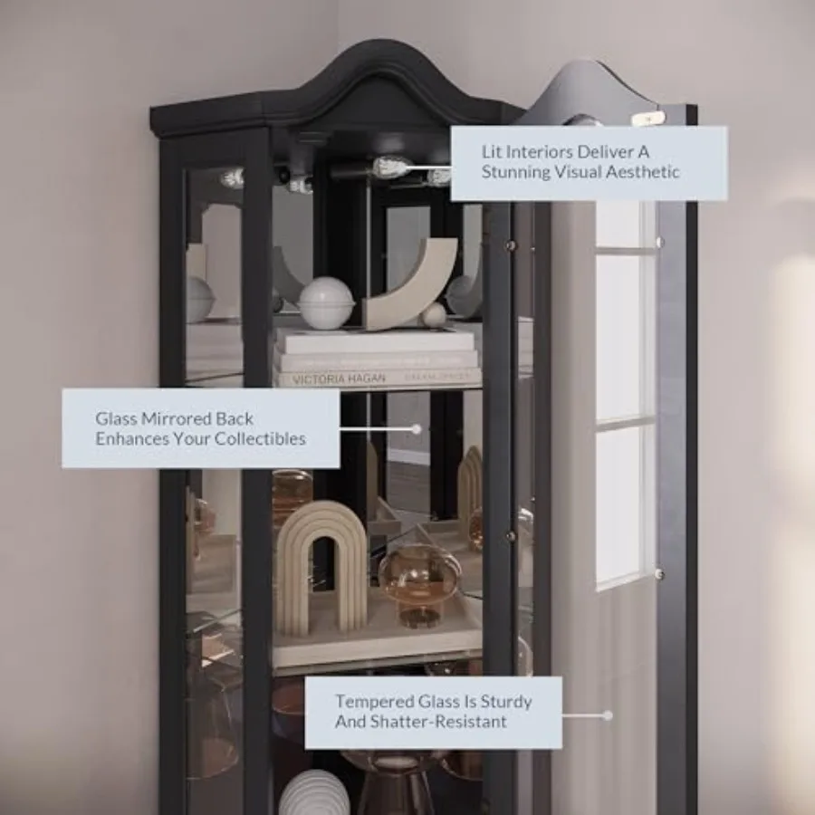 Lighted 3-side glass display c - Kitchen ulasan dan harga