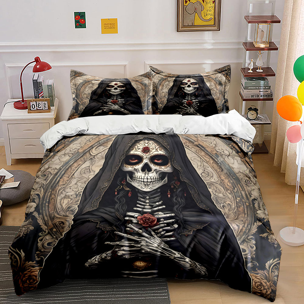 Dark Death Saint and Rose Patt - Duvet Cover Sets With Zipper ulasan dan harga