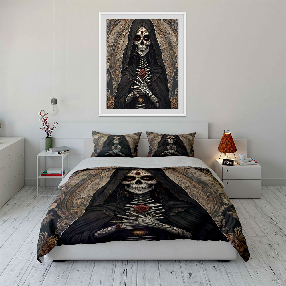 Dark Death Saint and Rose Patt - Duvet Cover Sets With Zipper ulasan dan harga