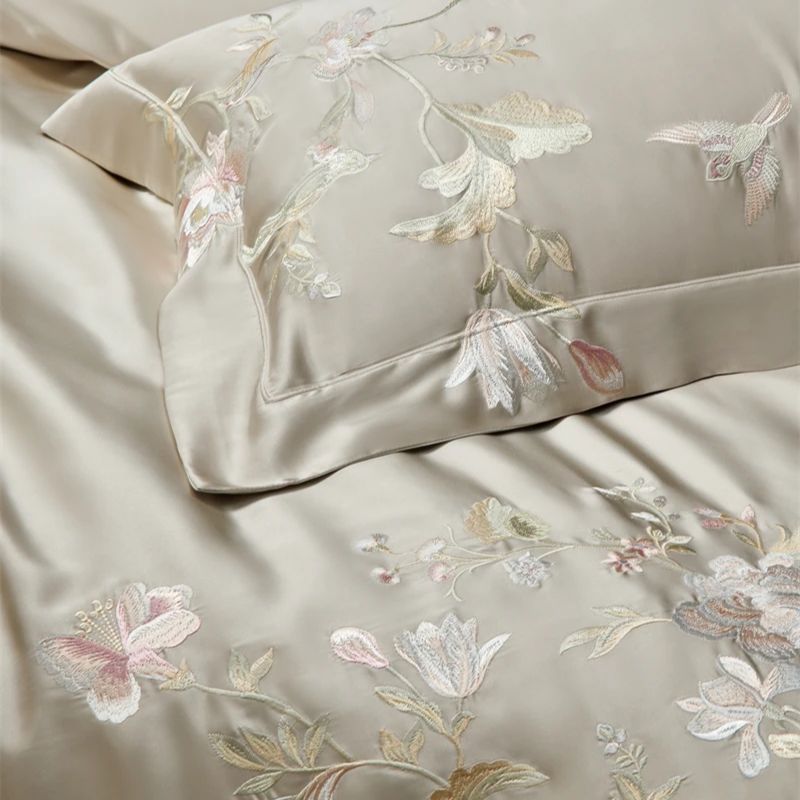 High Precision Brocade Lyocell - Aesthetic Floral Duvet Cover ulasan dan harga