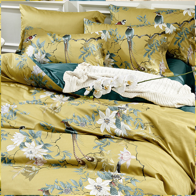 Luxury 600TC Egyptian Cotton B - Aesthetic Floral Duvet Cover ulasan dan harga